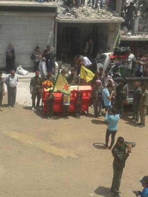 Funeral for American fighting with YPG, June 2015