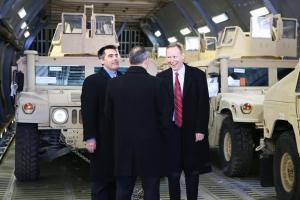 Ukrainian President Poroshenko Welcomes Delivery of American Humvee Armored Cars, Mar 2015