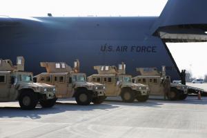 Ukrainian President Poroshenko Welcomes Delivery of American Humvee Armored Cars, Mar 2015