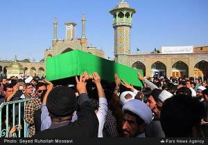 Funeral Service for Seven Pakistani Militants Killed in Syria, Qom - Iran, Apr 2015