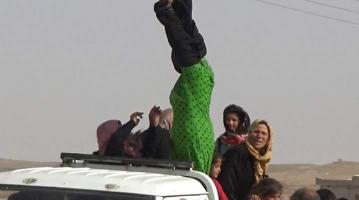 Women and Children Fleeing Northern Syria Conflict; West of Tal Abyad, Syria, June 2015