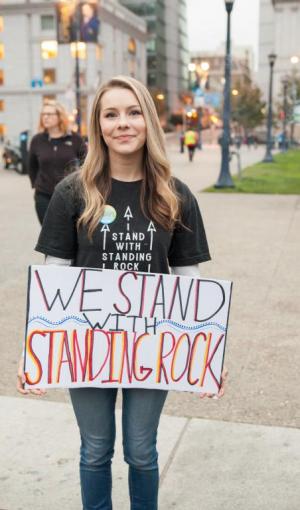 Placards Against the Dakota Access Pipeline: San Francisco, USA, November 2016