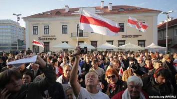 Belarusians Protest Against Electoral Fraud; Minsk, Belarus, Oct 2015