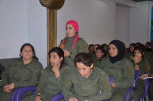 Female Asayish (Kurdish Police) Members Meeting in Qamişlo; Syria, May 2016