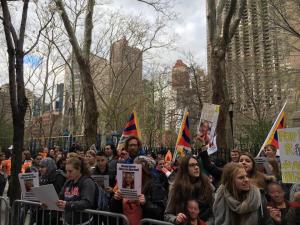 Pro-Tibetan Protest; New York, USA, April 2016