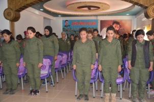 Female Asayish (Kurdish Police) Members Meeting in Qamişlo; Syria, May 2016