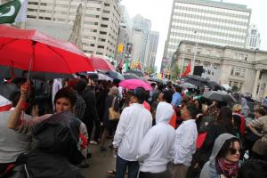 Hundreds protest in Toronto over Israeli action in Gaza