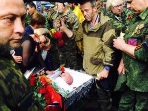 Funeral of Aleksy Mozgovoy, Commander of the Rebel Prizrak Brigade; Alchevsk, Ukraine, 2015