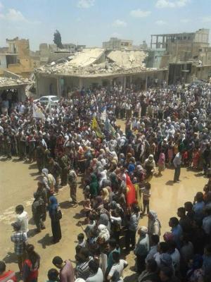 Funeral for American fighting with YPG, June 2015