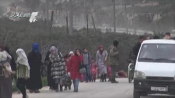 Idlib Civiilans Leave the City out of Fear of Government Airstrikes