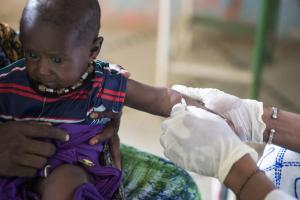 An immunisation session in Agoinitt health centre