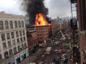 Gas Leak Explosion in East Village New York City, United States, Mar 2015