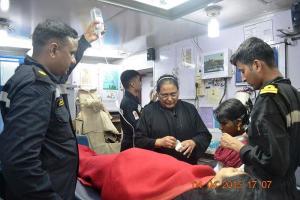 Indian Navy Evacuates Civilians from Conflict in Yemen, Apr 2015