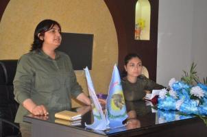 Female Asayish (Kurdish Police) Members Meeting in Qamişlo; Syria, May 2016