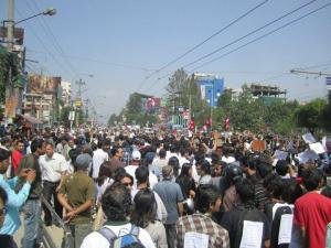 Protest Against the Delaying of the Completion of the Consitution; Kathmandu, Nepal, May 2011